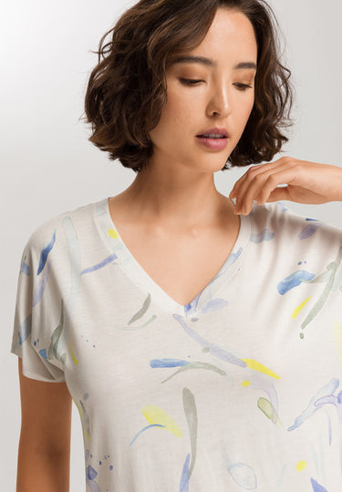 Sleep And Lounge Cotton V-Neck Nightdress 90cm | Dive Of Color 74855-3005